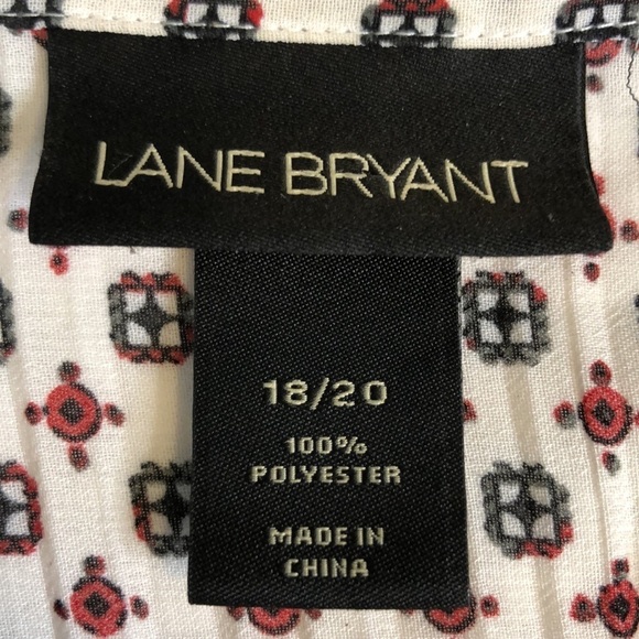 Lane Bryant Plus 3/4 Sleeve Collar V-neckline Button Up Chiffon Top Size 18/20 - Picture 9 of 10